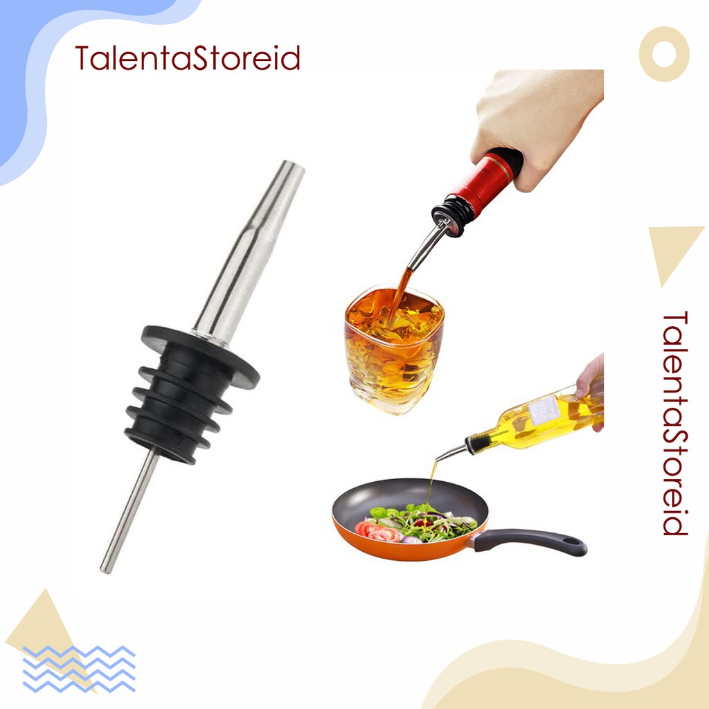 Liquor Bottle Pourer Wine Stopper  Stainless Tutup Botol Sirup Minyak Botol Multifungsi