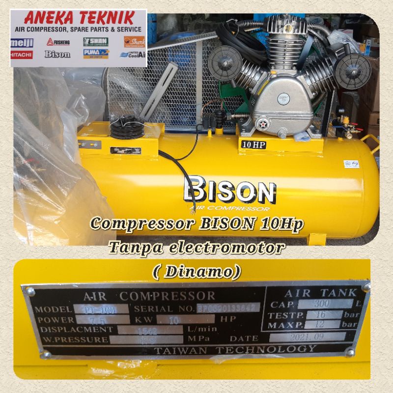 COMPRESSOR BISON 10HP TANPA ELECTROMOTOR (DINAMO)