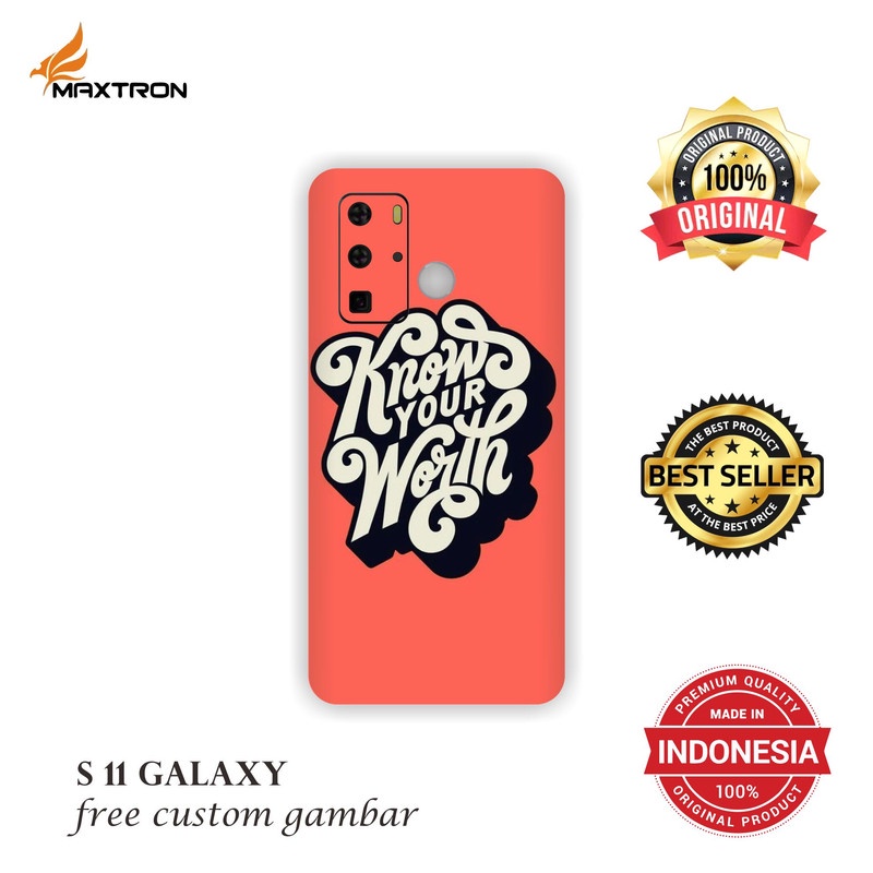 GARSKIN/STICKER HANDPHONE MAXTRON S11 GALAXY CUSTOM