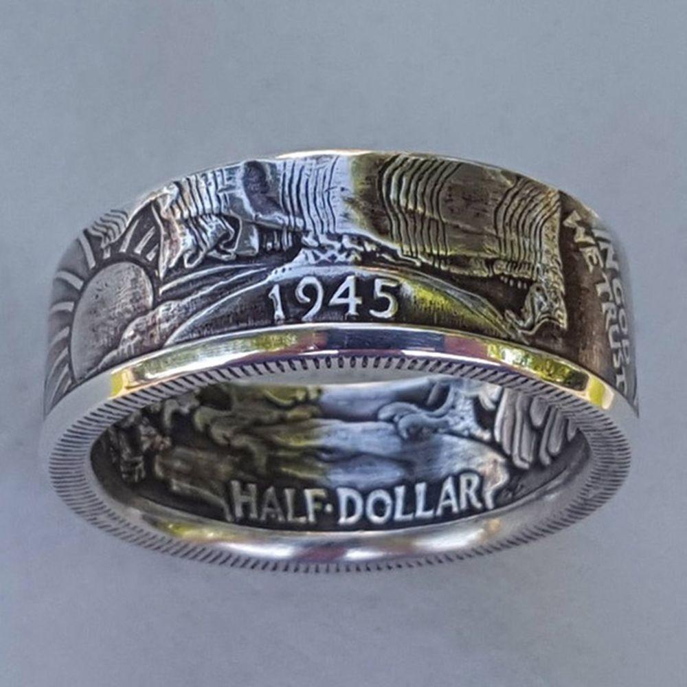Preva Vintage Alloy Rings Hot Mengumpulkan Perhiasan Handmade Morgan Ring