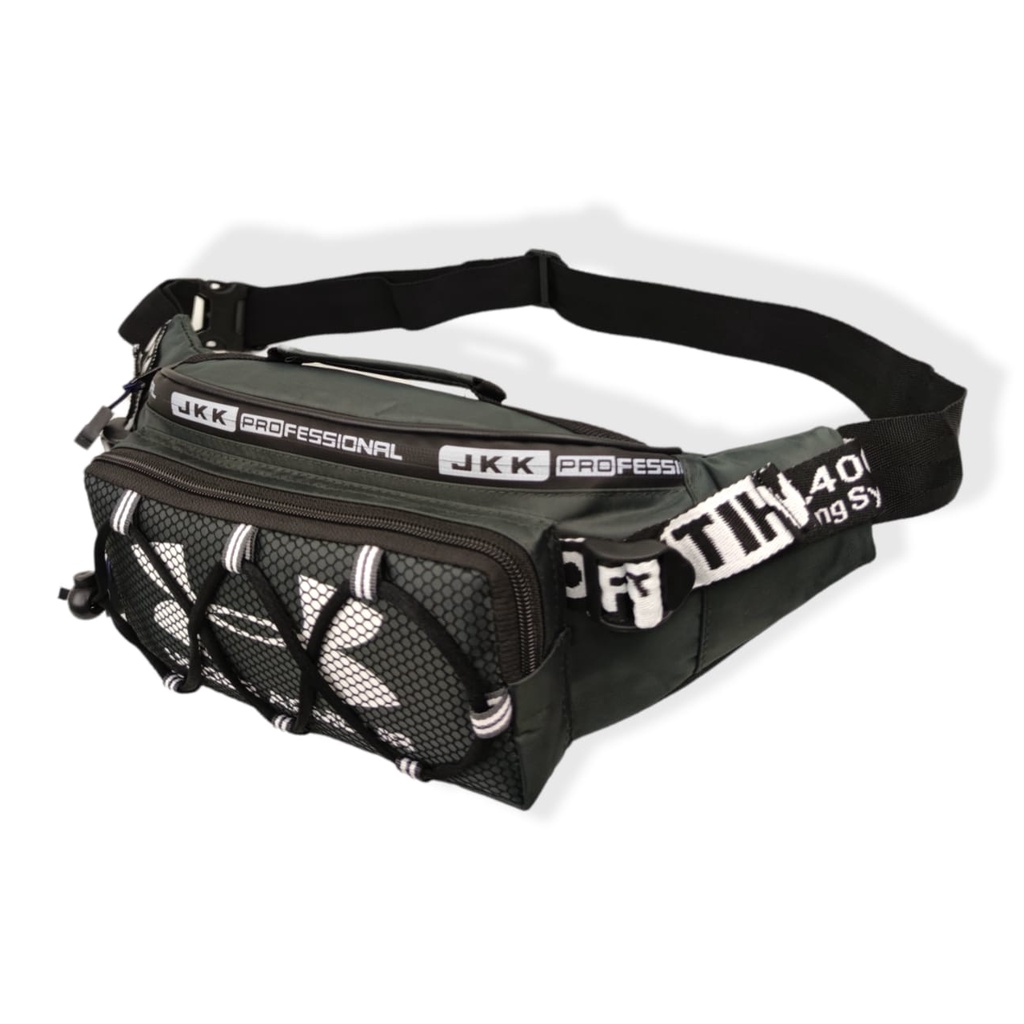 Waistbag Terbaru Bahan Nilon Parasut Waterproof Tas Pinggang dan Tas Selempang Bahu