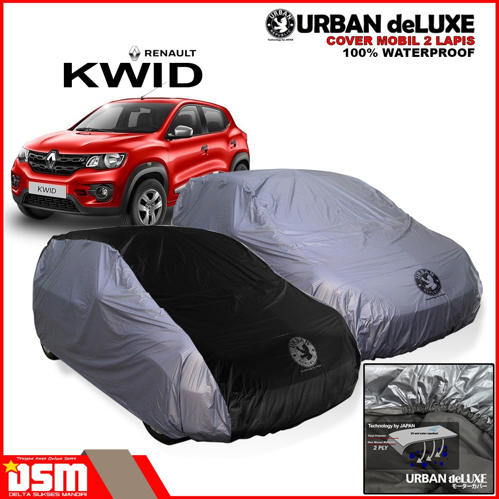 Urban Deluxe Cover Mobil 2 Lapis Renault KWID / 100% Waterproof Dan Anti Gores