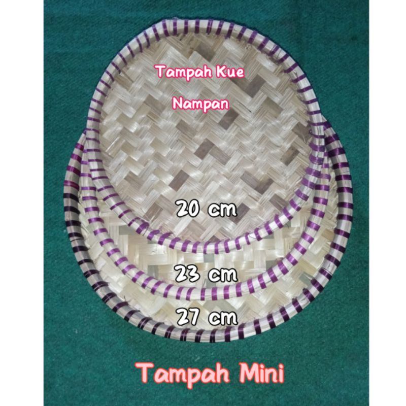 Tampah Bambu Mini tempat kue, nampan, tempat jajanan, tumpeng dll