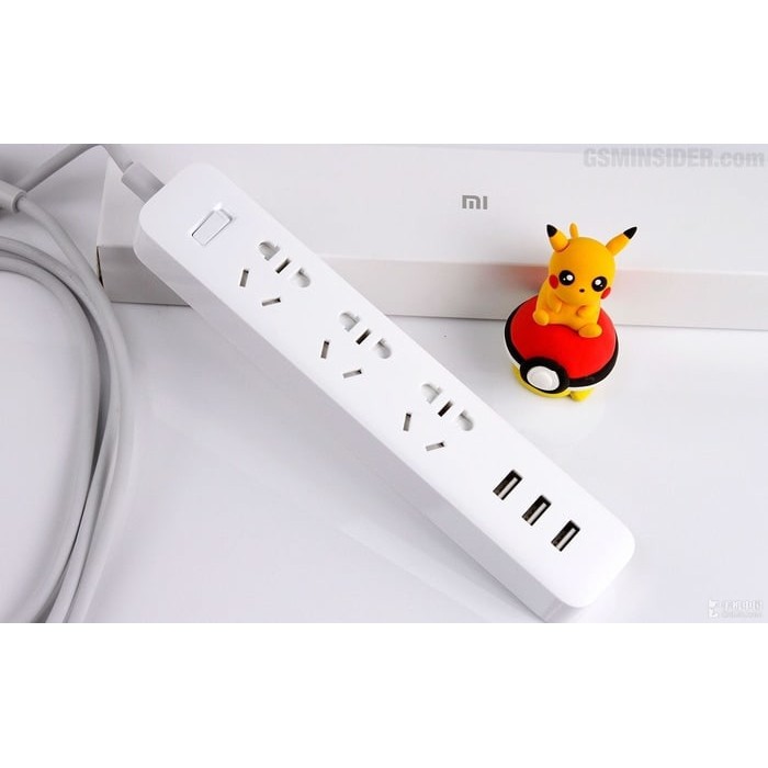 Stop Kontak / colokan Xiaomi Mi Smart Power Strip Plug Adapter With 3 USB Port 2