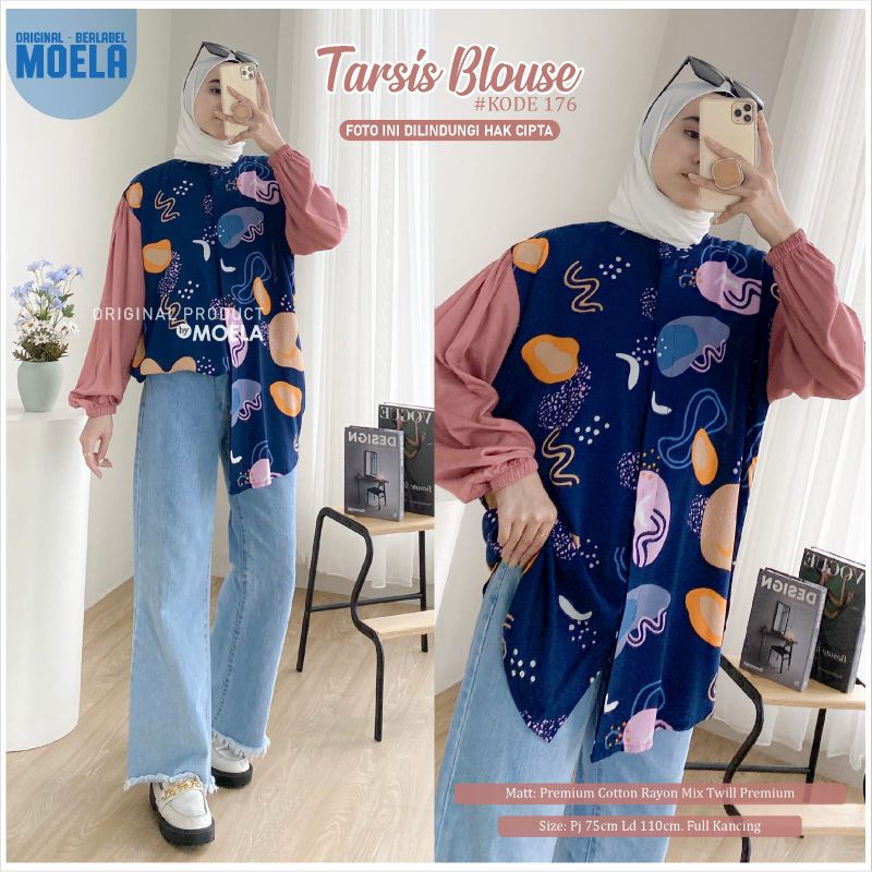 TARSIS BLOUSE LD 110cm // ATASAN WANITA ORIGINAL BERLABEL // BY MOELA-176