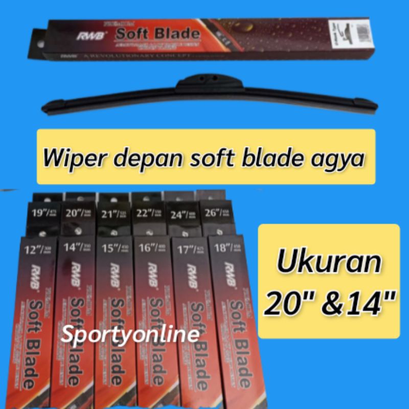 Wiper depan soft blade Toyota Agya