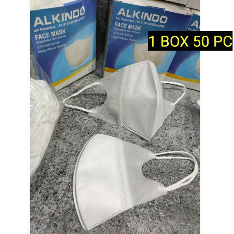 DUCKBILL ALKINDO ADULT FACE MASK 3PLY BFE 95% 1 box 50 pcs