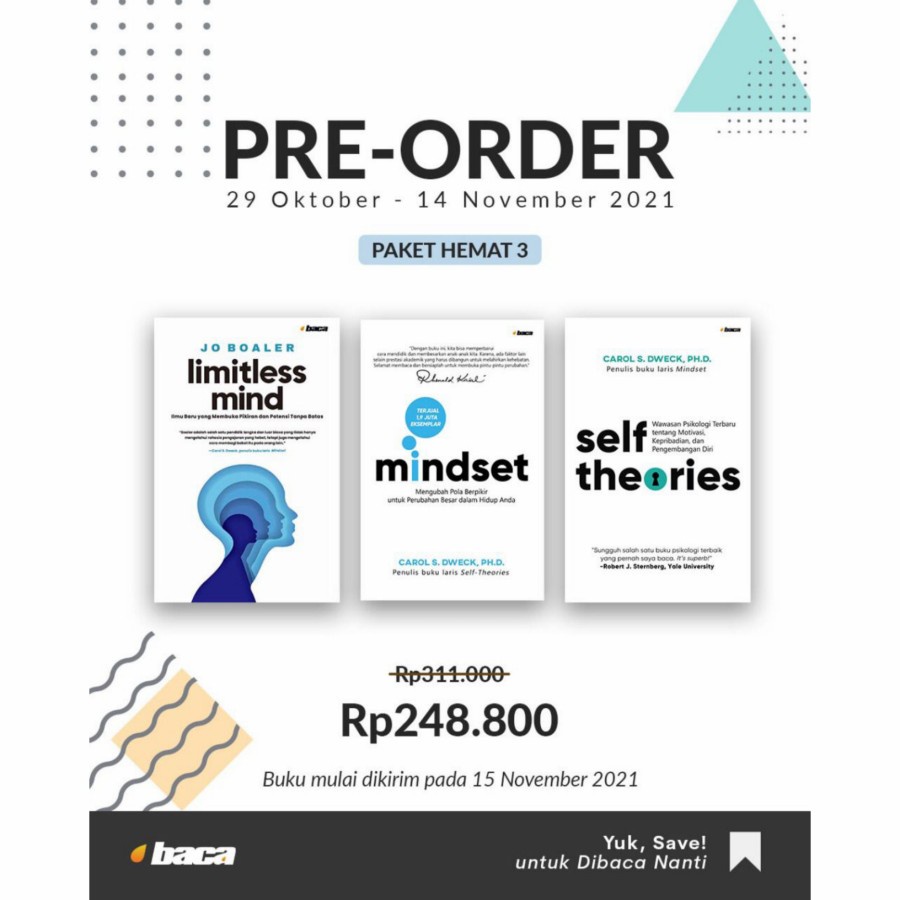 [ READY STOK ] Buku Mindset / Self Theories / Limitless Mind