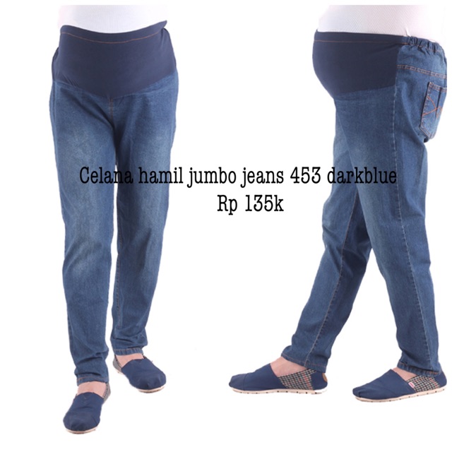 Celana jumbo jeans 453 dark blue