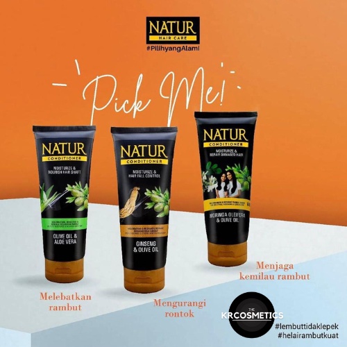 NATUR HAIR CARE Conditioner 165ml - Olive Oil &amp; Aloe Vera | Ginseng &amp; Olive Oil | Moringa Oleifera &amp; Sweet Almond