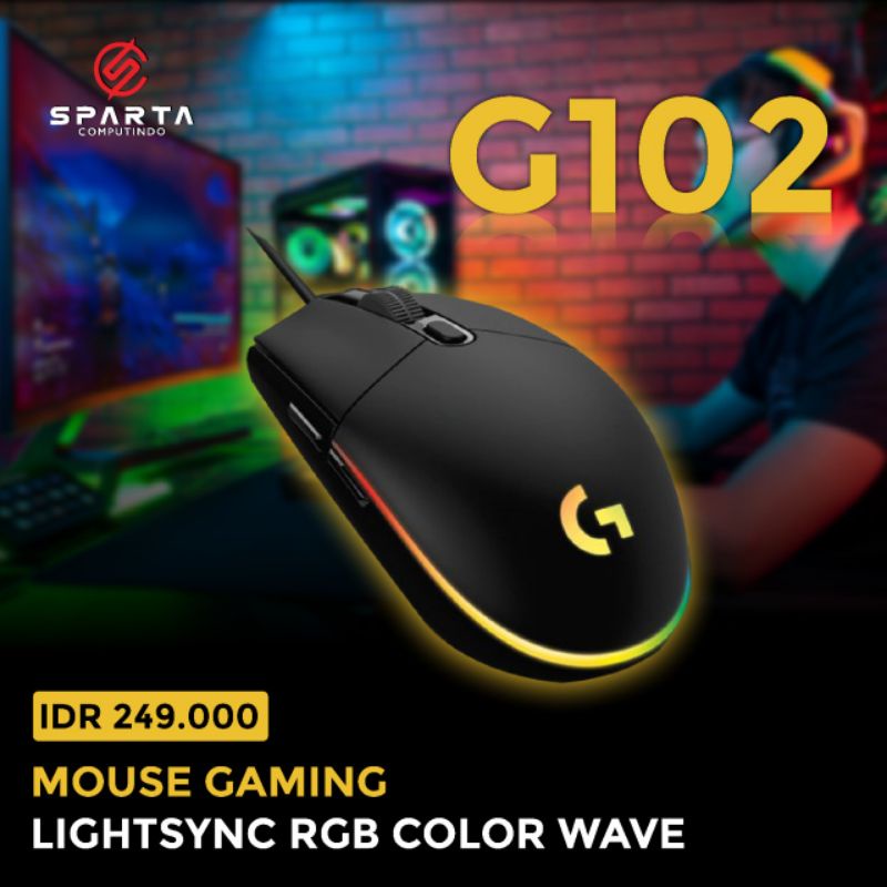 Mouse Gaming USB Logitech G102 Lightsync RGB  Termurah Bergaransi