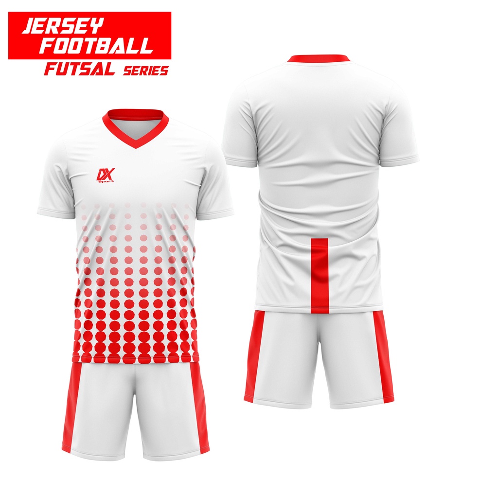 BAJU JERSEY BOLA FUTSAL DX MURA GALAXY RED FULLPRINTING ONE SET PREMIUM