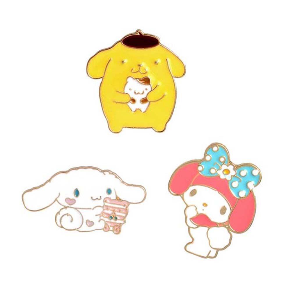 Lanfy My Melody Bros Lucu Kartun Kuromi Aksesoris Perhiasan HelloKt Lencana Pin Kerah Pin Enamel Pin