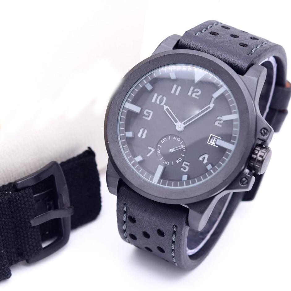 Get Sale Jam Tangan Pria FS-594H Kulit Bonus Strap Kanvas