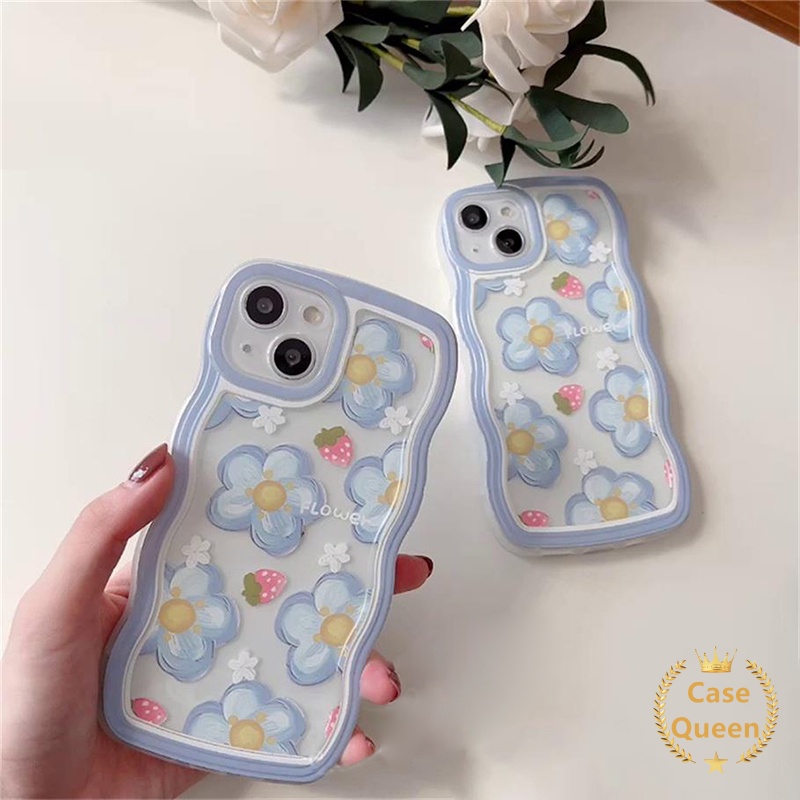 Casing Soft Case Bumper TPU Motif Strawberry Untuk Samsung A13 A12 A32 A52 A50s A30s A52s A50 M12