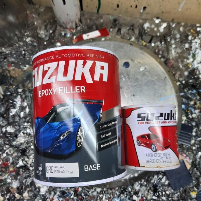 %$%$%$%$] Epoxy SUZUKA / Cat Dasar Primer Surfacer BLACK GREY dan WHITE 1kg
