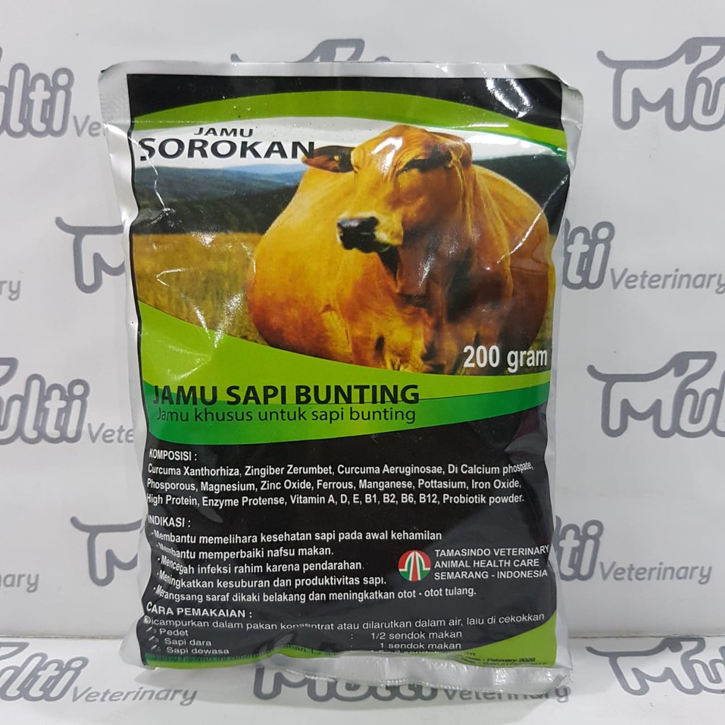 

JAMU SOROKAN 200Gram Jamu Multivitamin Sapi Bunting