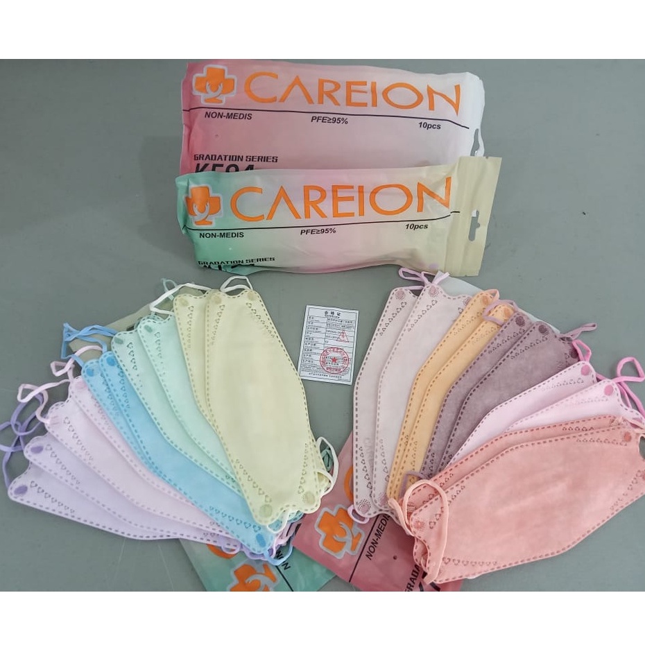 PSP Masker KF94  Careion soft nude colour mix warna gradasi isi 10pcs
