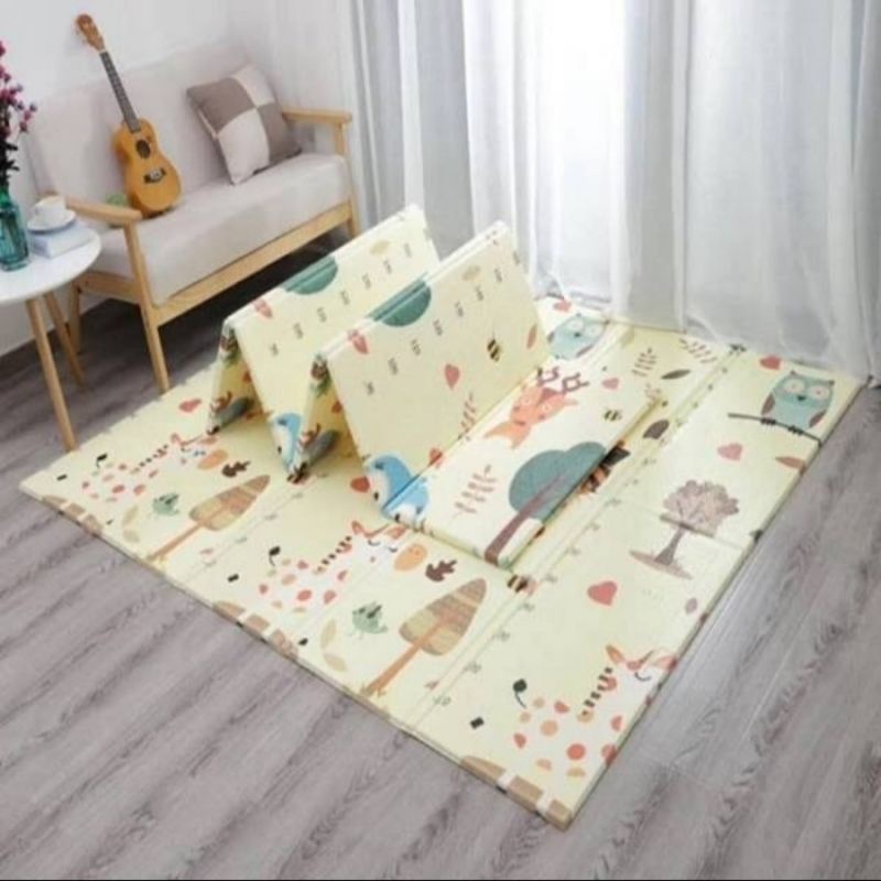 Matras / Karpet Anak Ukuran Jumbo Motif Bolak Balik Free Tas / Baby Playmat