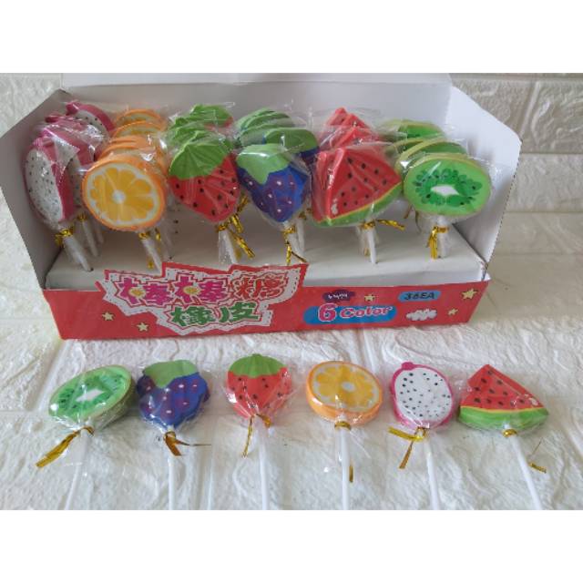 

Penghapus lolipop buah