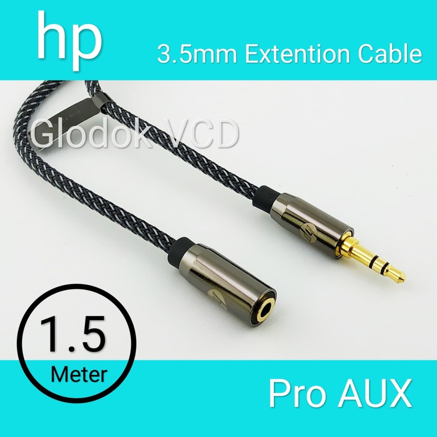 Kabel Sambungan Audio HP Pro AUX 3,5mm Extention 1.5M