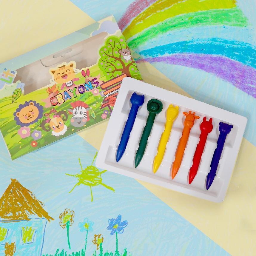 

*BestSeller* Crayon 3D colors 6pcs animals 92C02 100% Awet !!