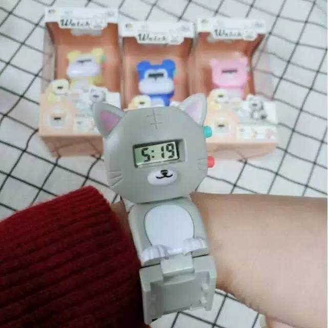 JAM TANGAN ANAK DOG AND CAT TRANSFORMER KUCING DAN ANJING JAM