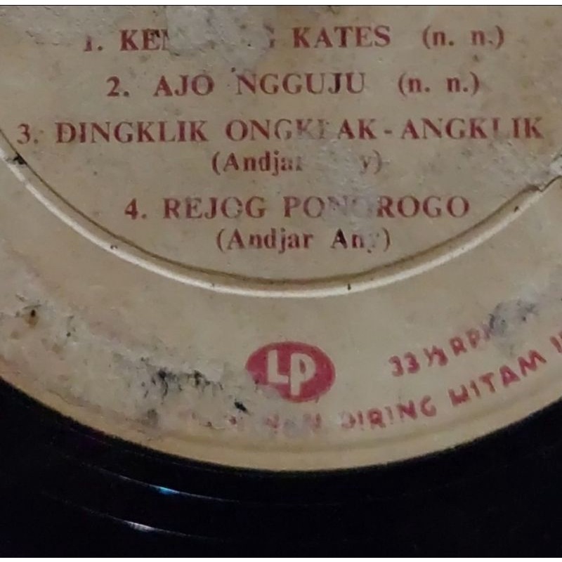 Vinyl PH Lagu Jawa Ojo Ngguyu, Dingklik, Reyog Ponorogo, dll