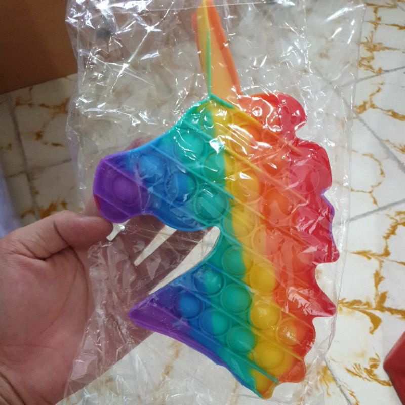 POP IT Rainbow Murah Mainan Pop it Tiktok-Unicorn Rainbow