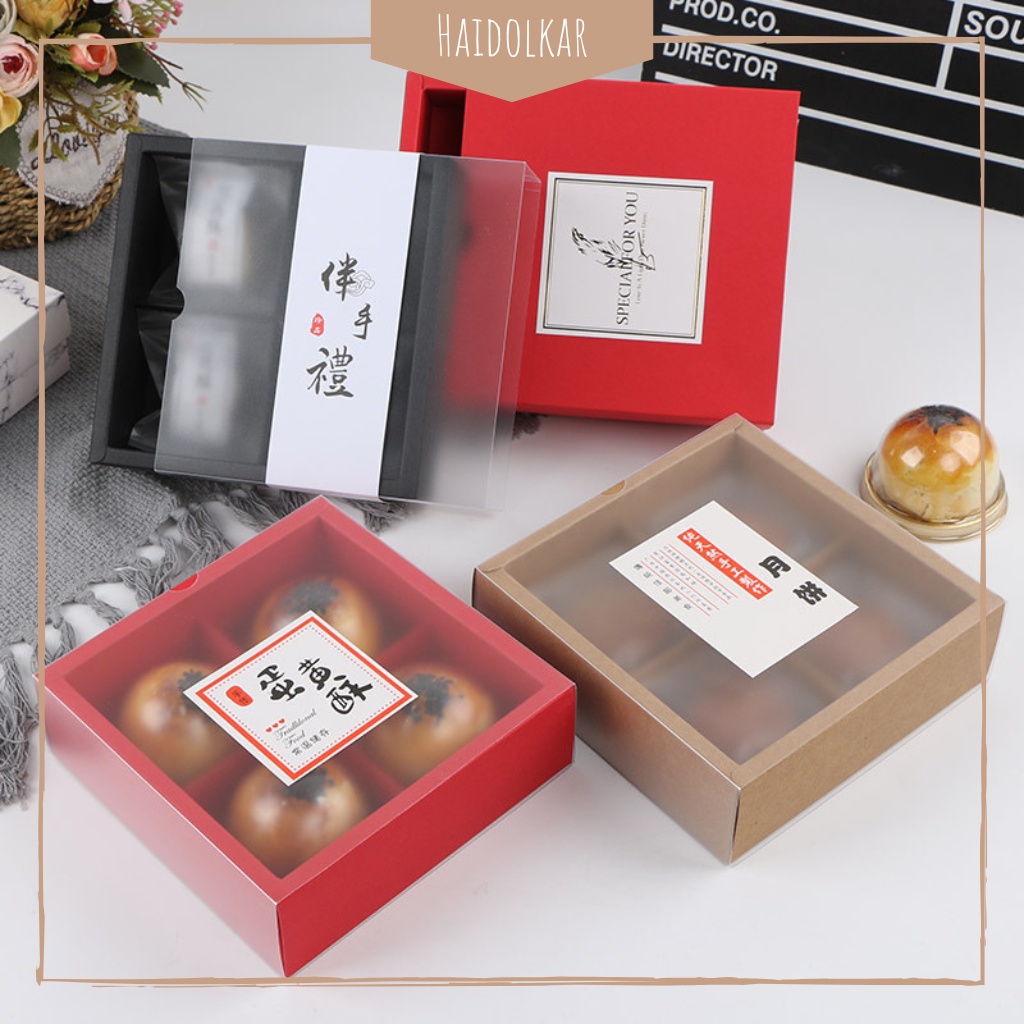 

Kotak mika skat 4 kotak kue box souvenir kotak gift fancy kotak bingkisan tebal