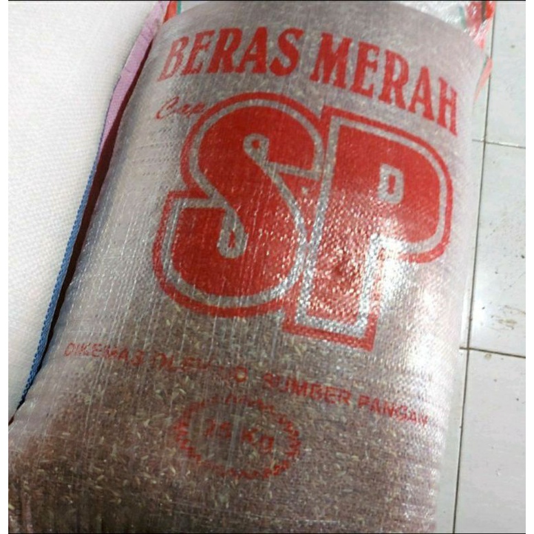 Beras merah sp 25 kg pakan ayam aduan burung