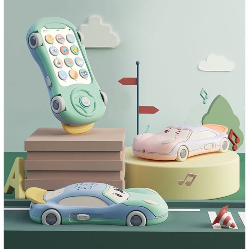 HZ Mainan Car Phone English / Mainan Telepon Mobil Anak Lampu dan Musik