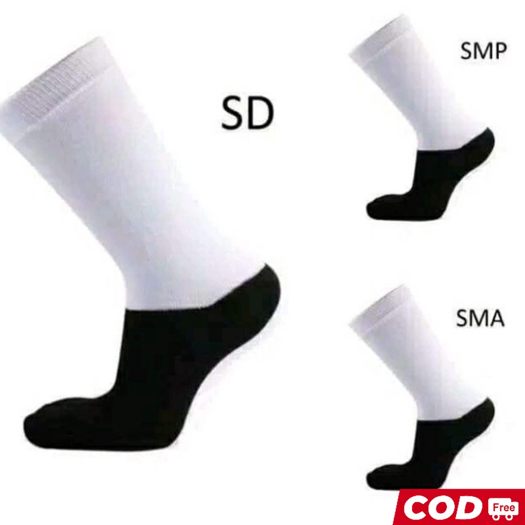 Kaos Kaki Hitam Putih Sekolah Anak SD SMP SMA