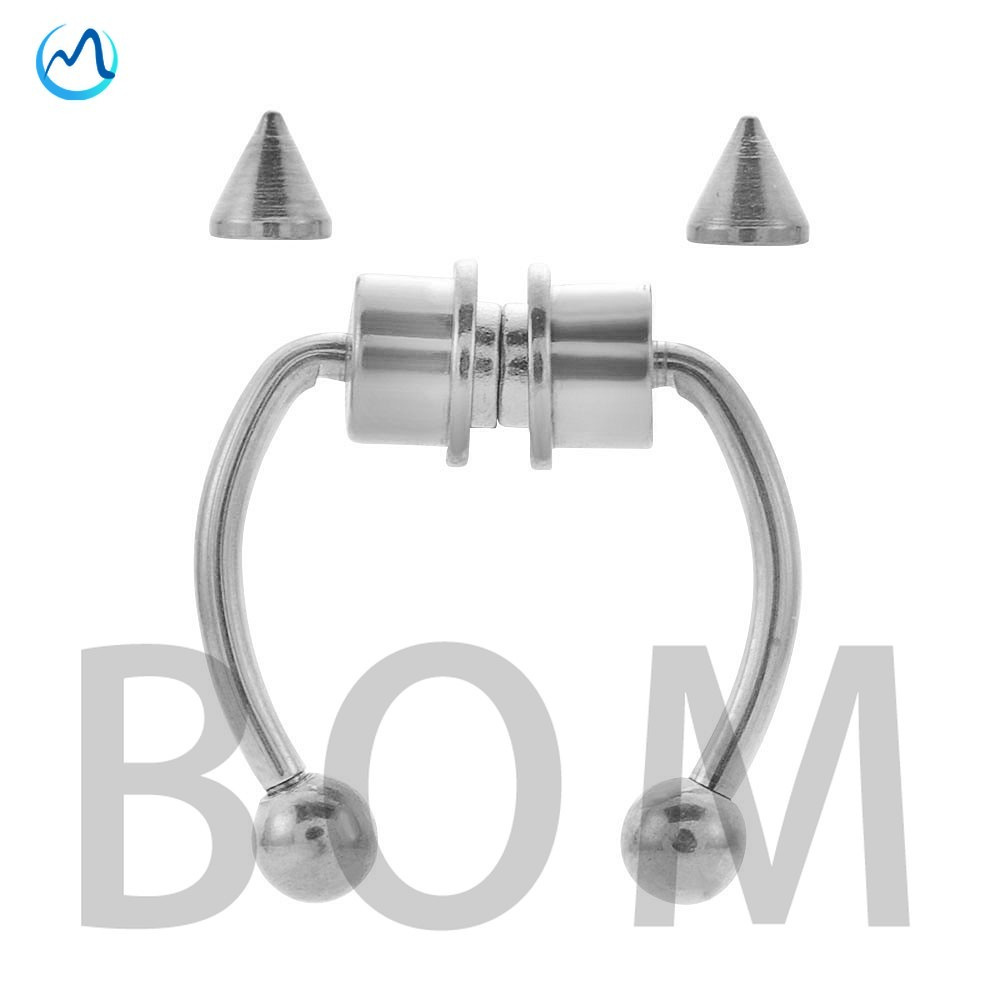 Cincin Hidung Magnetik Stainless Steel / Beberapa Warna