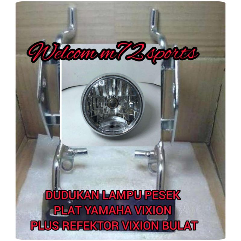 Paket Breket dudukan lampu vixion crum hand lampu vixion Bulat pnp lampu bulat