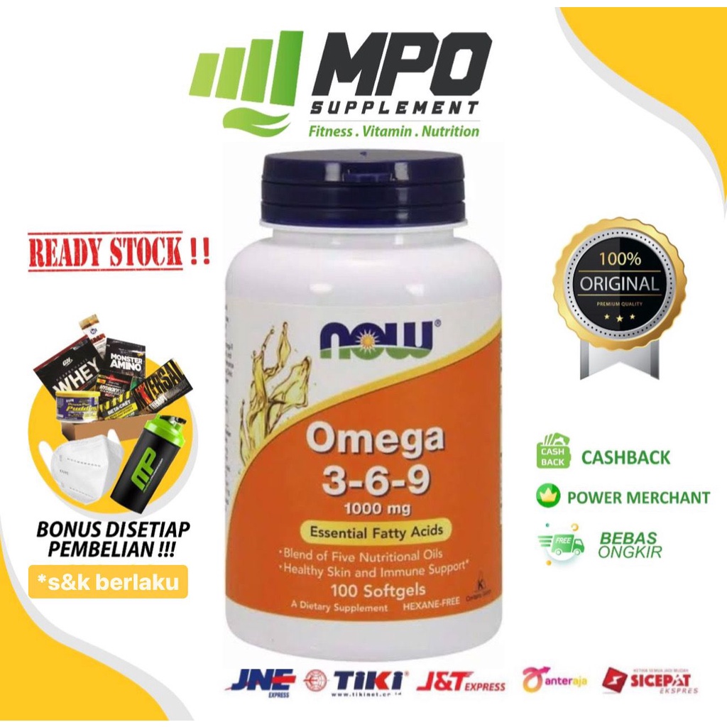NOW Foods Omega 3-6-9 1000 mg NOW Foods Omega 369 1000mg (100softgels) NOW Omega 3-6-9 1000 mg NOW O