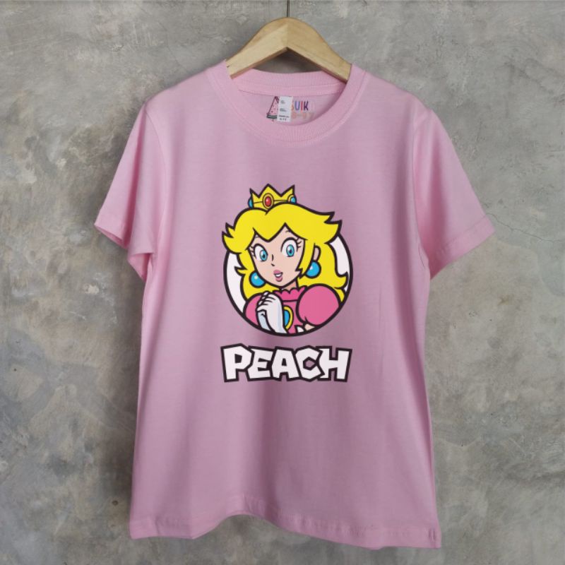 kaos princess peach mario bross