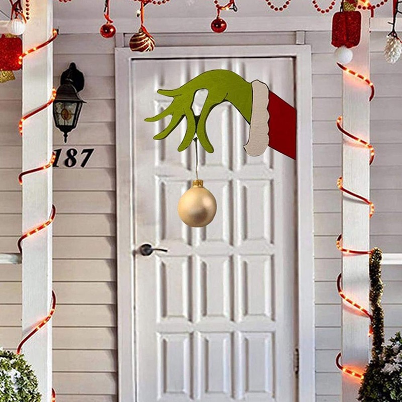 Stiker Dinding Decal Desain Thief Hand Cut Out Untuk Dekorasi Natal