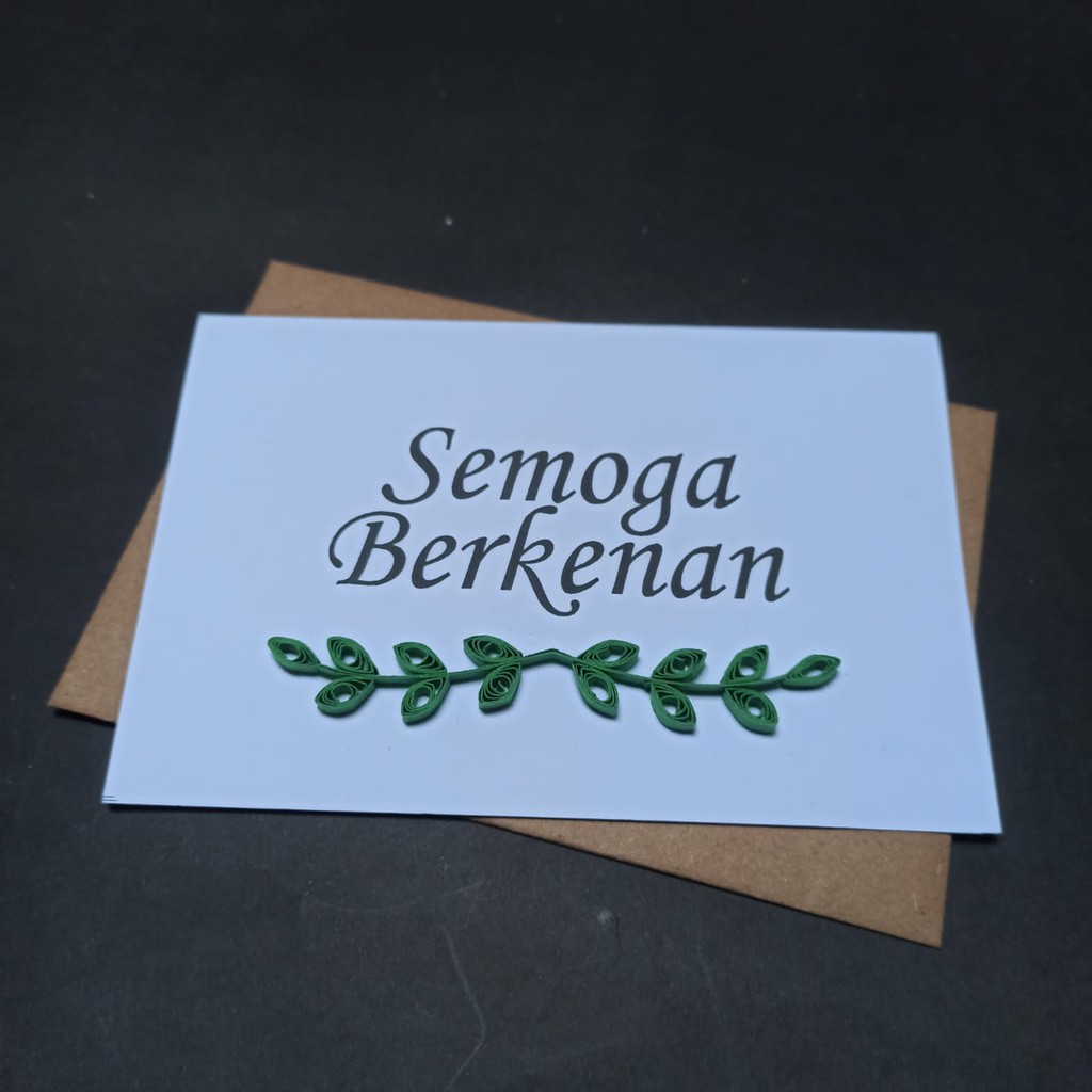 Jual Greeting Card / Kartu Ucapan Semoga Berkenan - Quilling #02