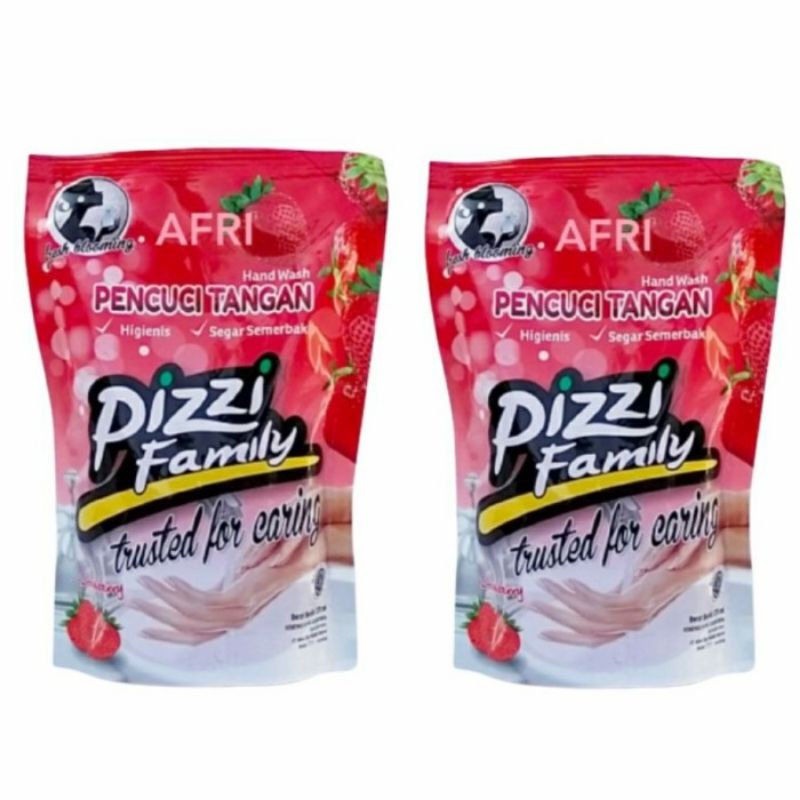 Sabun Cuci Tangan Pizzi Family Strawberry Hand Soap 375 Ml Twin Pack