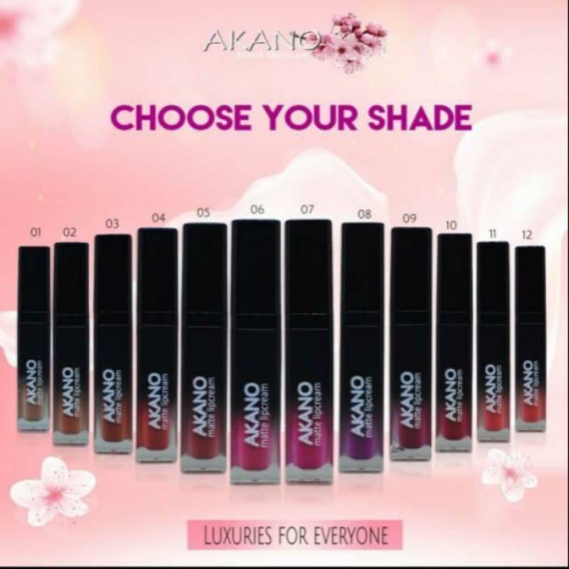 AKANO Matte Lipcream 4gr ~ Original 100%