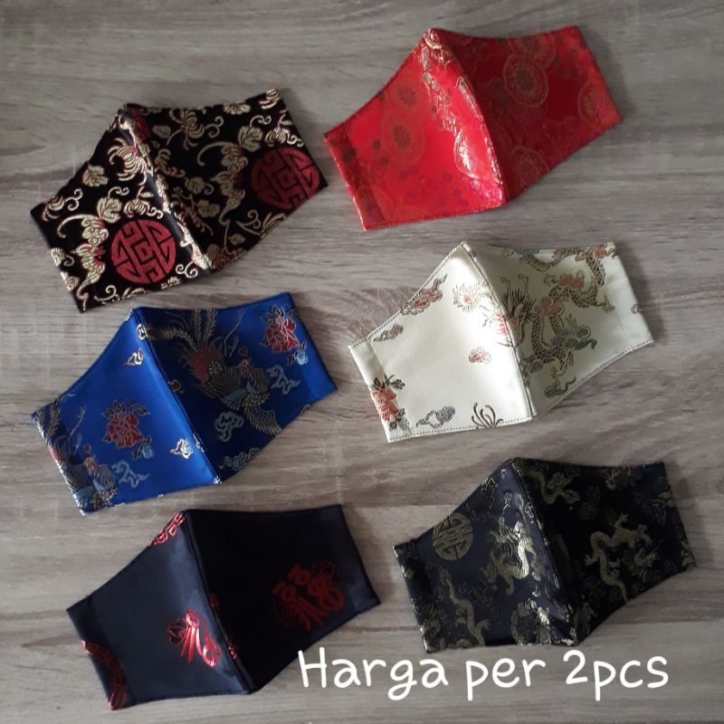 

2pcs Masker Imlek CNY 3ply, kwalitas Premium, Washable, dpt dicuci berulang kali