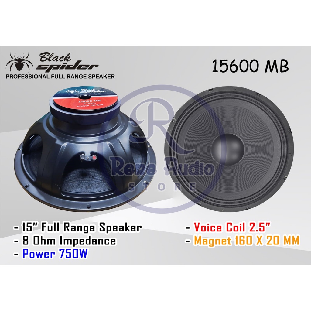 Speaker Spiker Black Spider 15" 15inch 15600 Blackspider