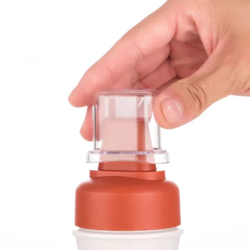 [350ml Portable Squeeze Sauce Bottle with Lid] [5 Hole Spice Dispenser with Scale] [Cooking Oil &amp; Honey &amp; Ketchup Dispensing Bottle] [Squeeze Bottle]