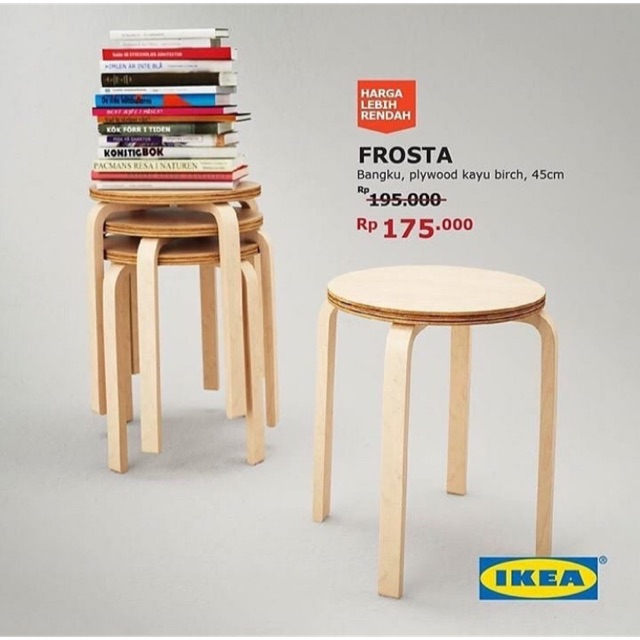 READY STOCK FROSTA Bangku Kayu multifungsi