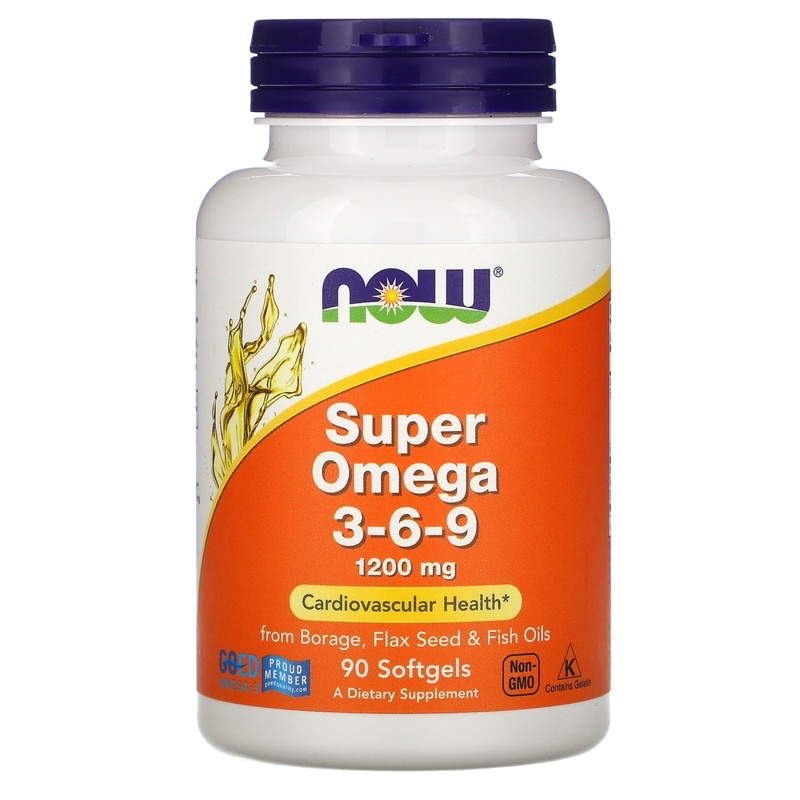 NOW Super Omega 369 3-6-9 1.200 mg 90 Softgels Cardio Health