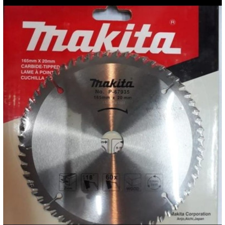 Mata Pisau Kayu Circular Saw Blade 6 Inch 60 T TCT MAKITA ORIGINAL
