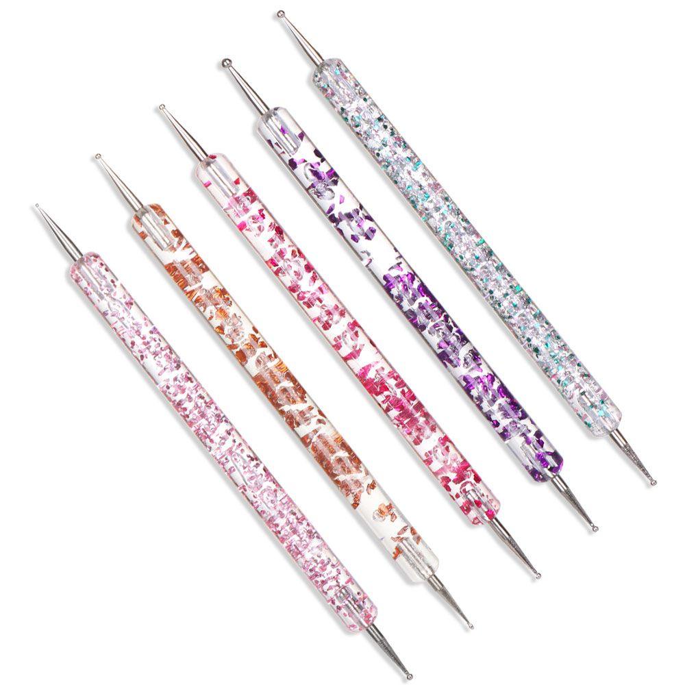 R-flower 5Pcs Dotting Pen Fashion Marbleizing 2arah Lukisan