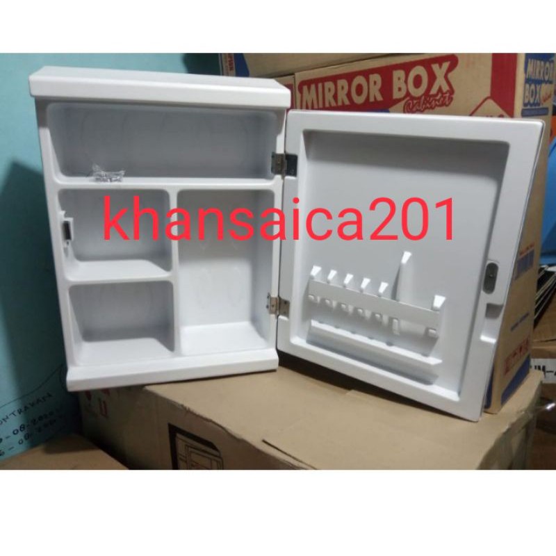 mirror box cabinet rak cermin kamar mandi mk2 khusus warna putih