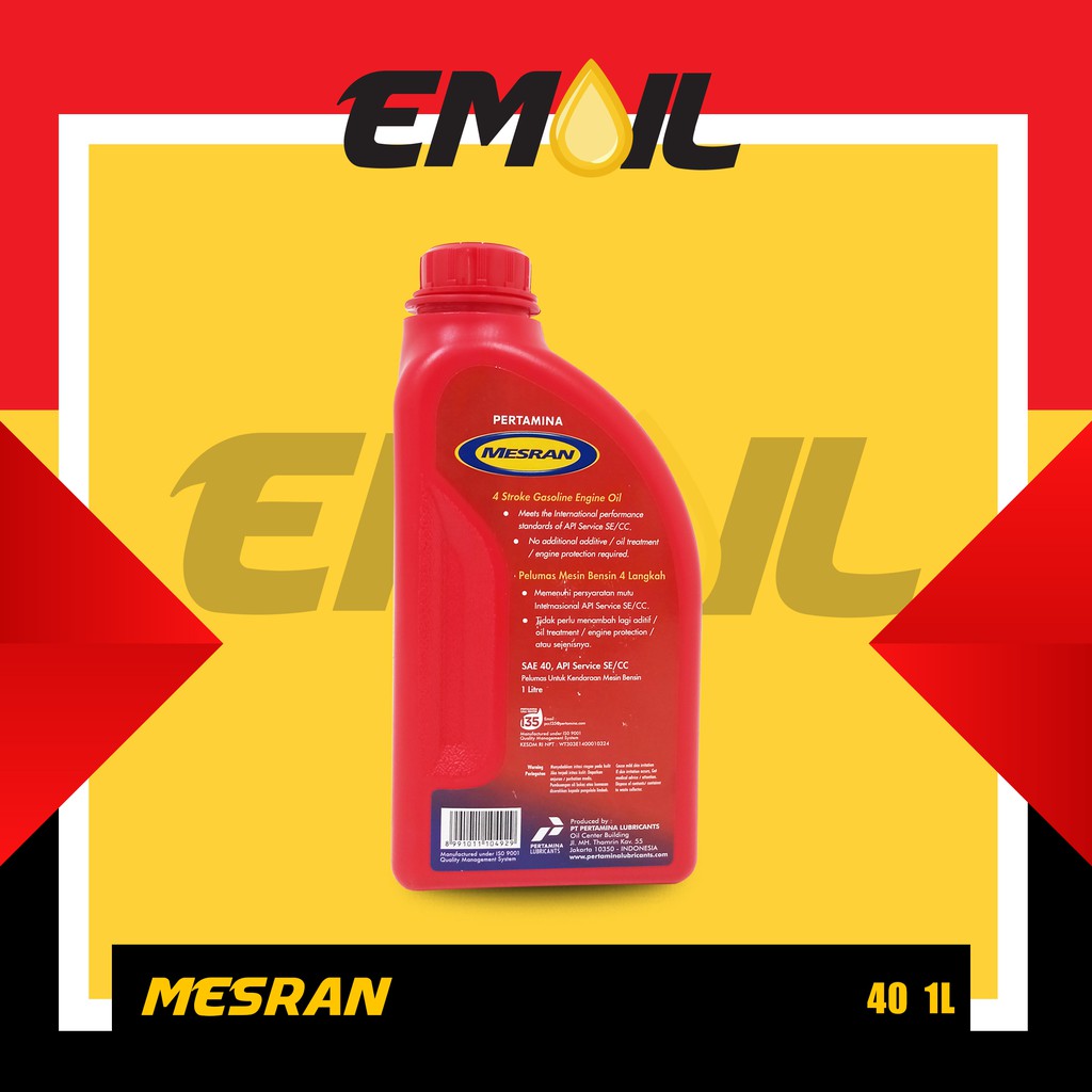 OLI PERTAMINA MESRAN SAE 40 - 1 liter